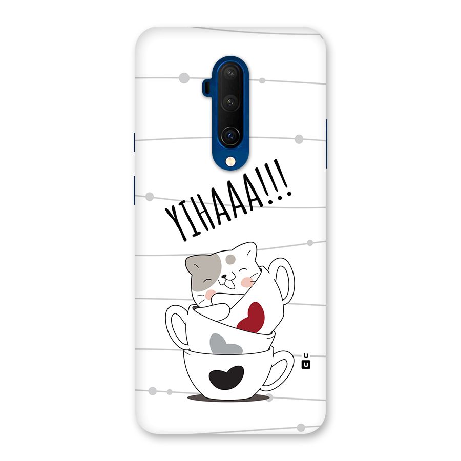 Cute Cat Cup Back Case for OnePlus 7T Pro