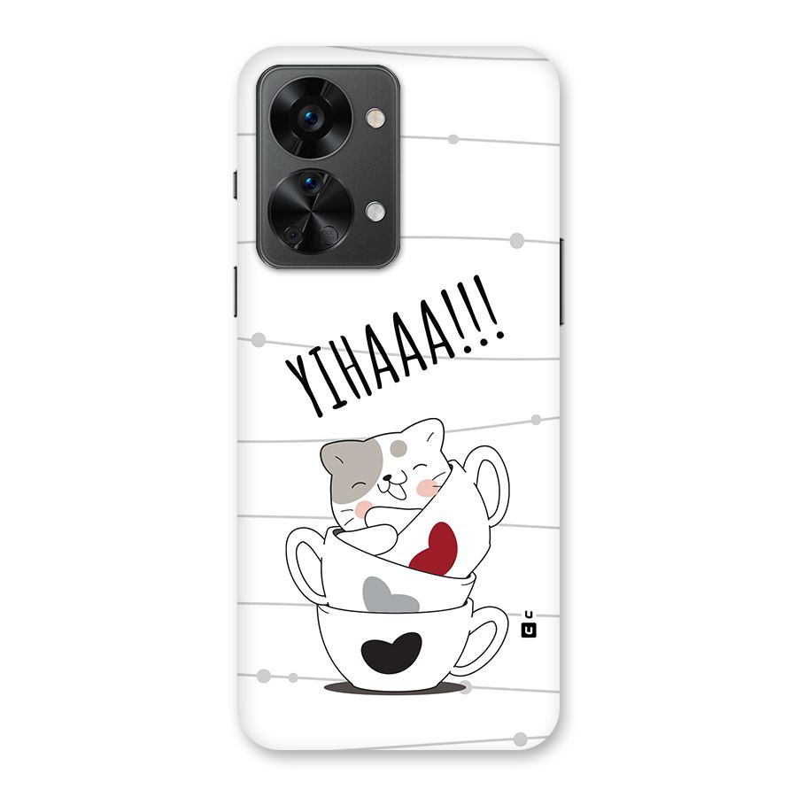 Cute Cat Cup Back Case for OnePlus Nord 2T