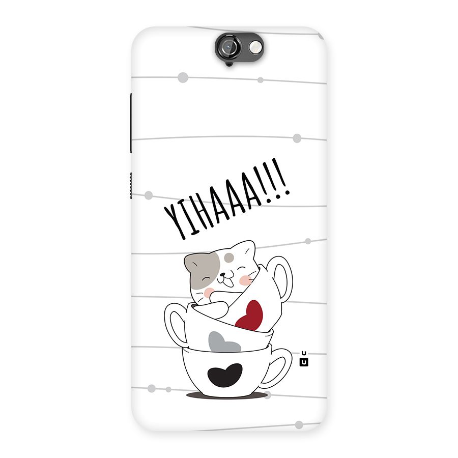 Cute Cat Cup Back Case for One A9