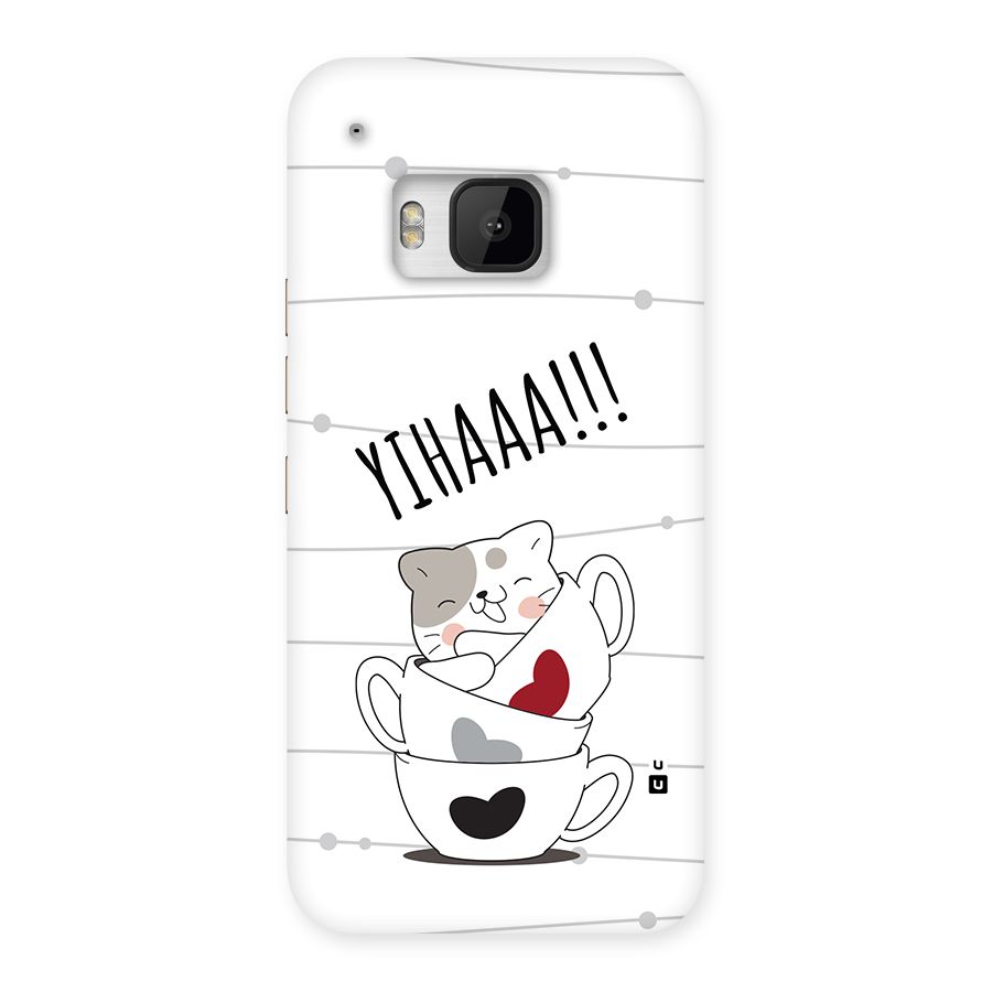 Cute Cat Cup Back Case for One M9