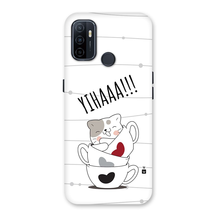Cute Cat Cup Back Case for Oppo A32