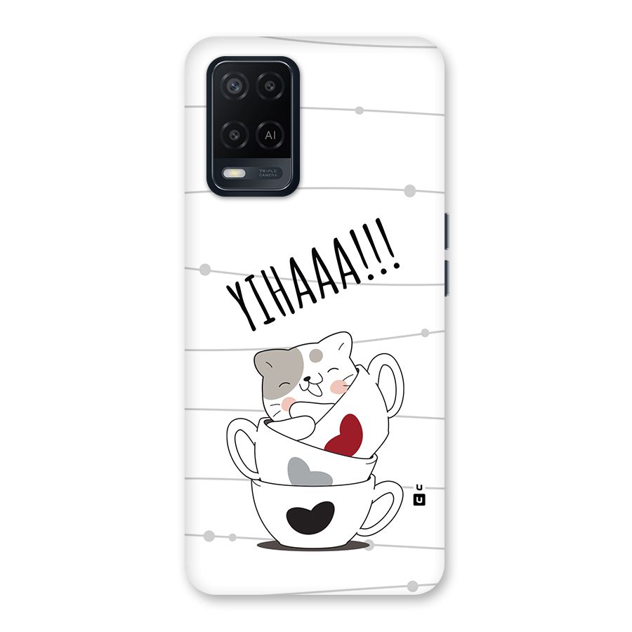 Cute Cat Cup Back Case for Oppo A54