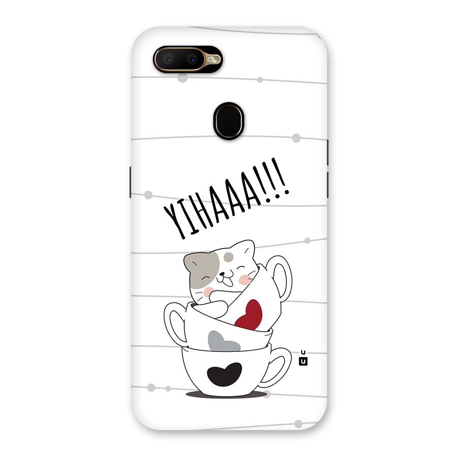 Cute Cat Cup Back Case for Oppo A5s