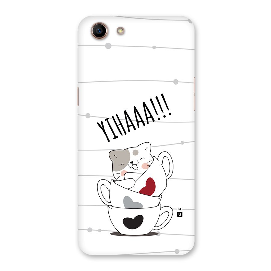 Cute Cat Cup Back Case for Oppo A83 (2018)