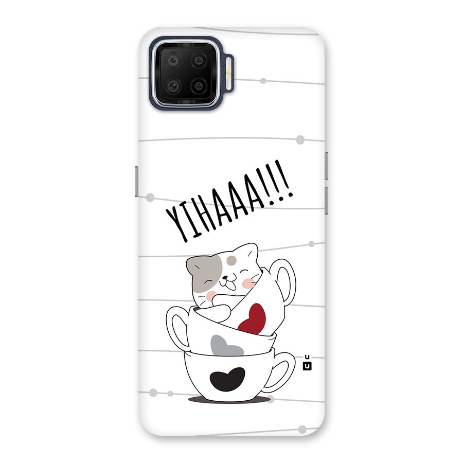Cute Cat Cup Back Case for Oppo F17
