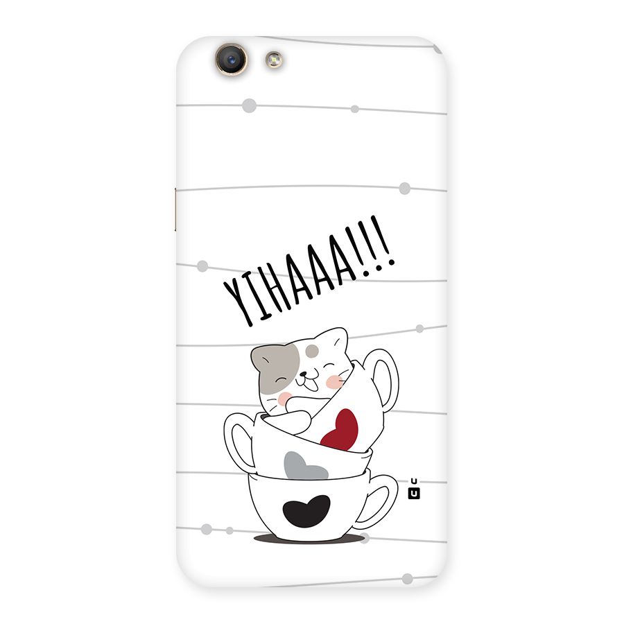Cute Cat Cup Back Case for Oppo F1s