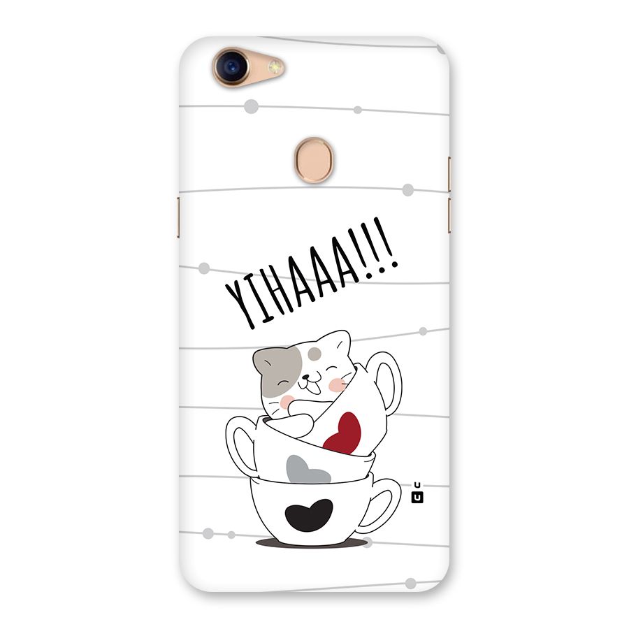 Cute Cat Cup Back Case for Oppo F5 Youth
