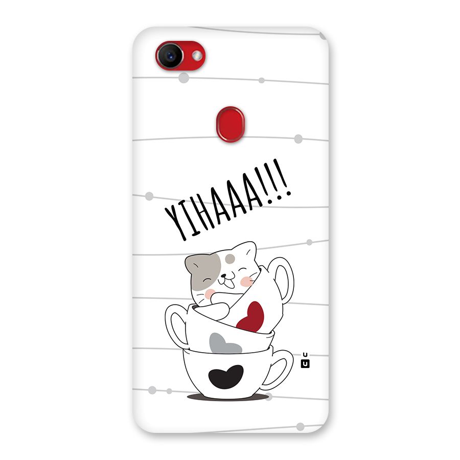 Cute Cat Cup Back Case for Oppo F7