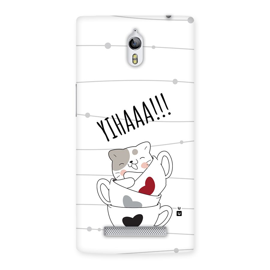 Cute Cat Cup Back Case for Oppo Find 7