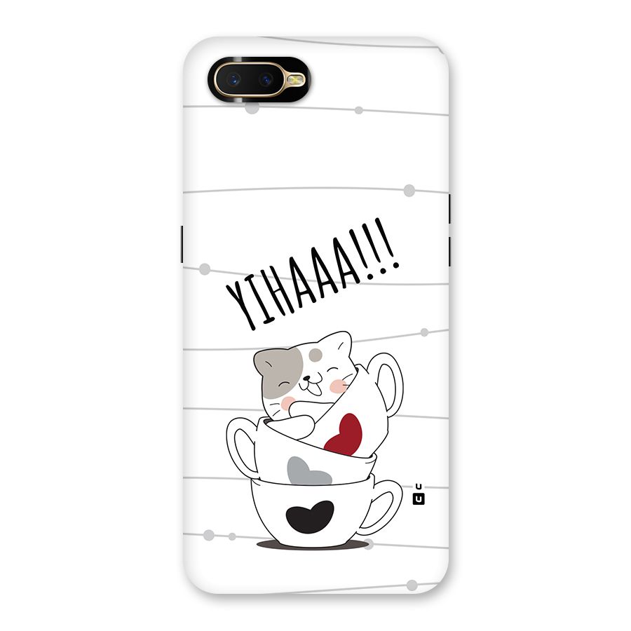 Cute Cat Cup Back Case for Oppo K1