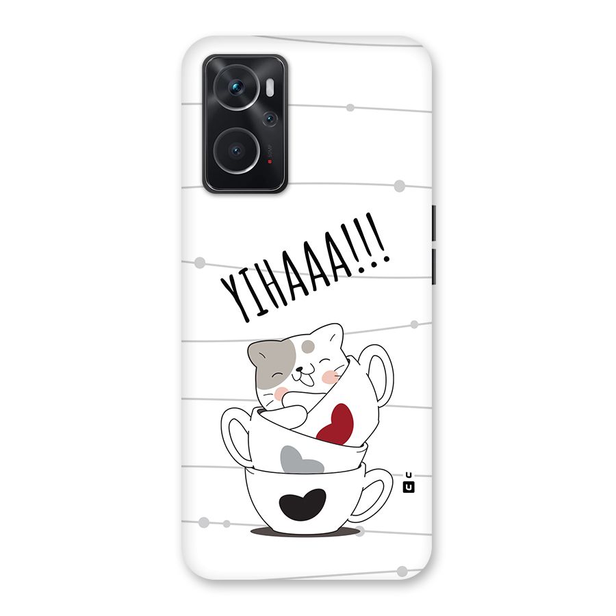 Cute Cat Cup Back Case for Oppo K10 4G