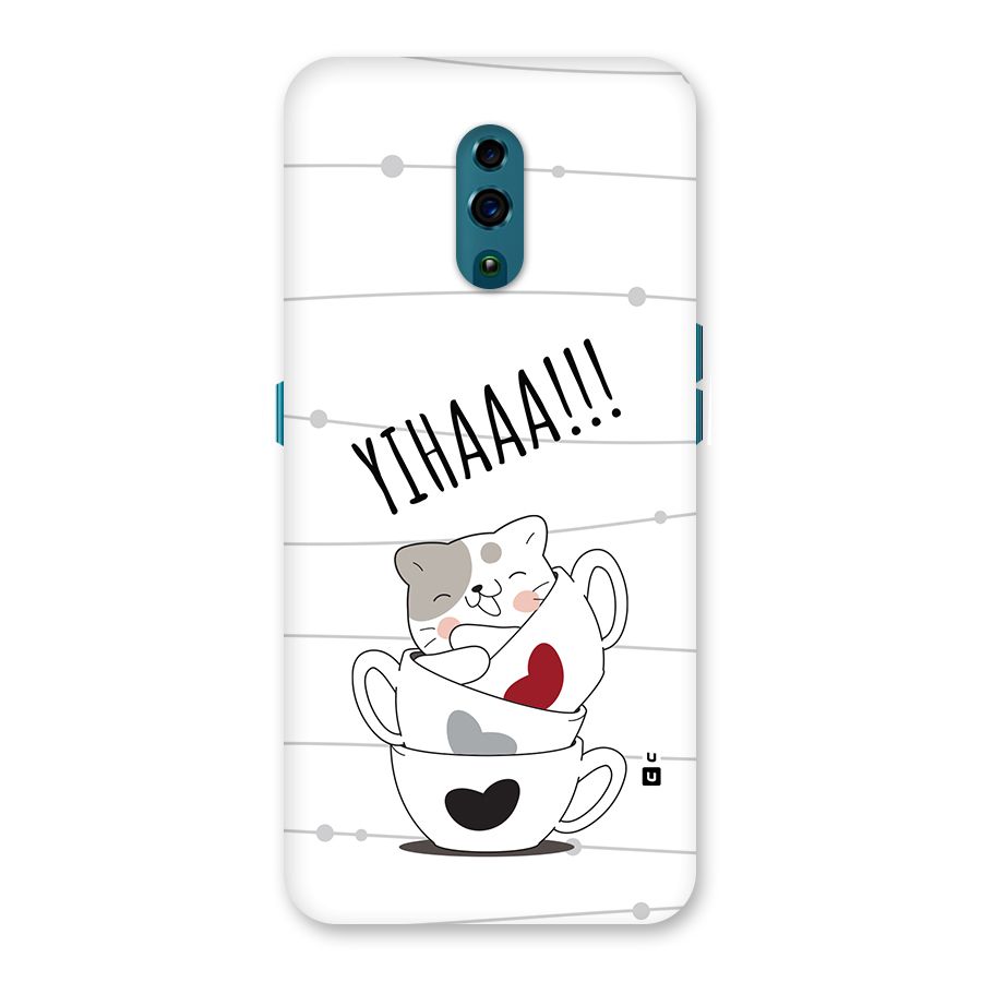 Cute Cat Cup Back Case for Oppo Reno