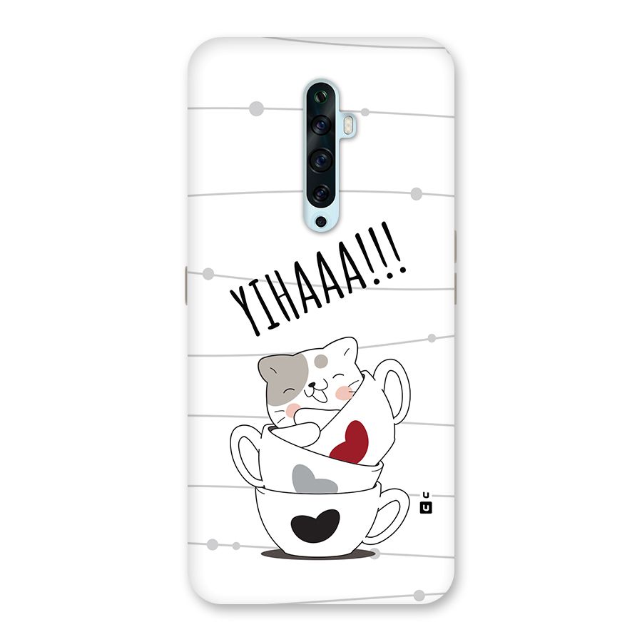 Cute Cat Cup Back Case for Oppo Reno2 F