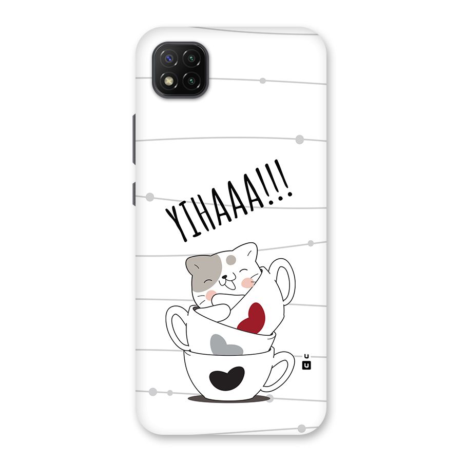 Cute Cat Cup Back Case for Poco C3