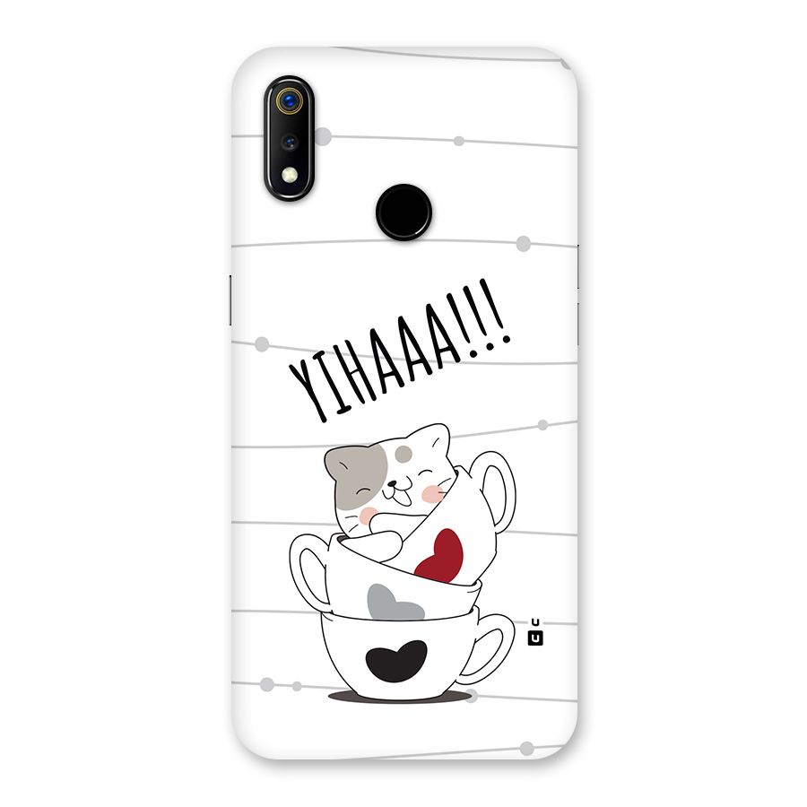 Cute Cat Cup Back Case for Realme 3