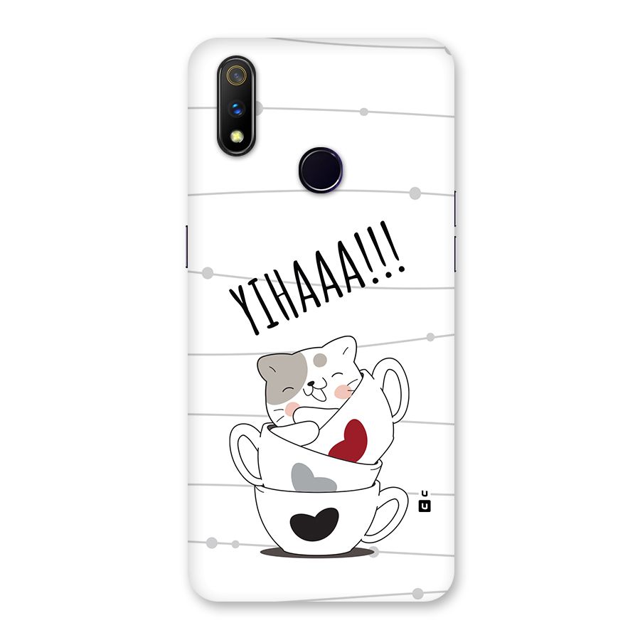 Cute Cat Cup Back Case for Realme 3 Pro