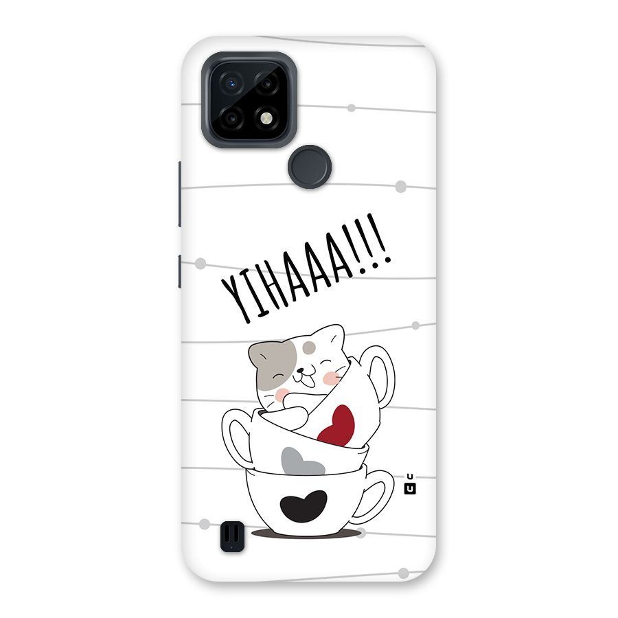 Cute Cat Cup Back Case for Realme C21