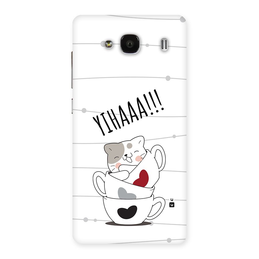 Cute Cat Cup Back Case for Redmi 2 Prime