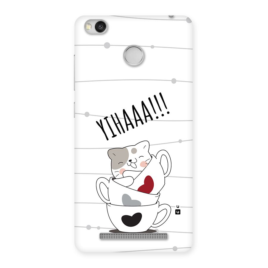 Cute Cat Cup Back Case for Redmi 3S Prime
