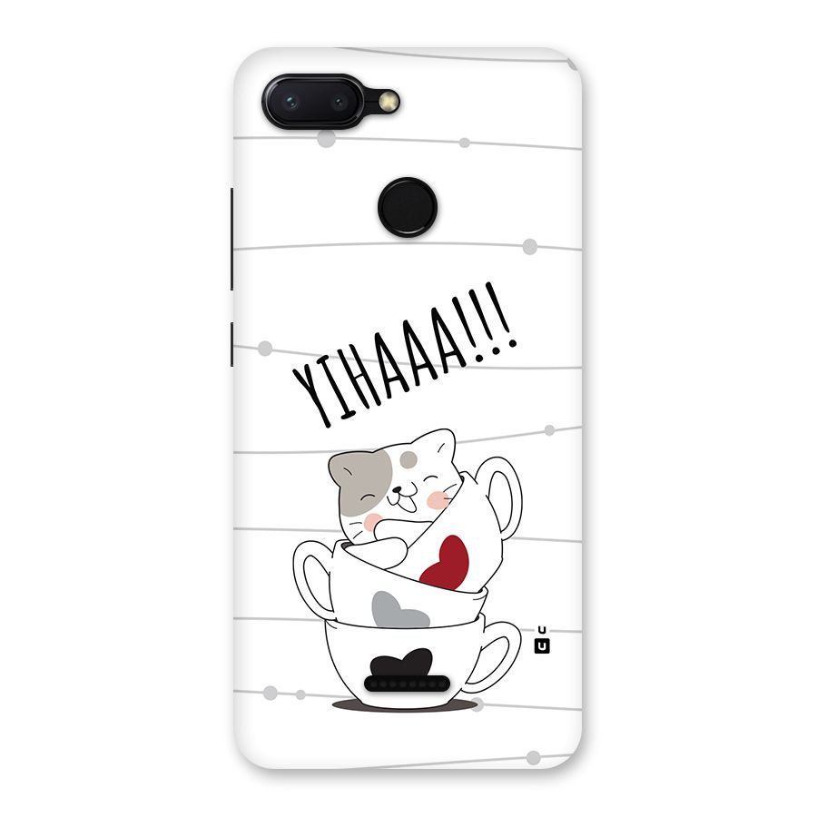 Cute Cat Cup Back Case for Redmi 6