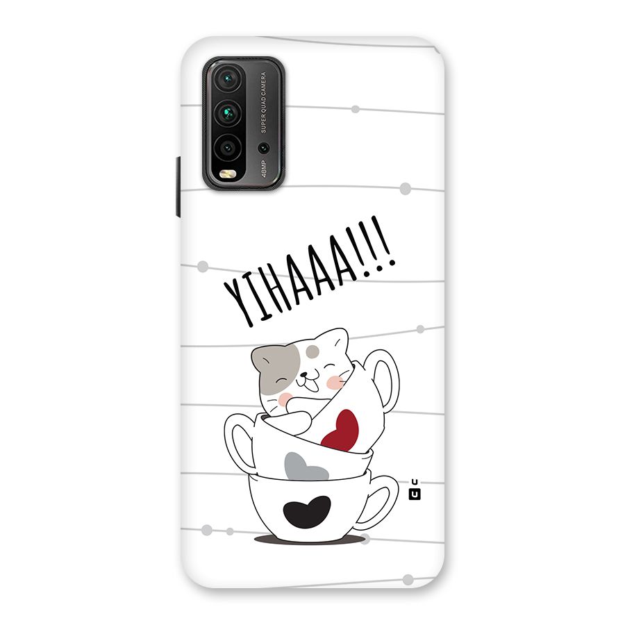 Cute Cat Cup Back Case for Redmi 9 Power