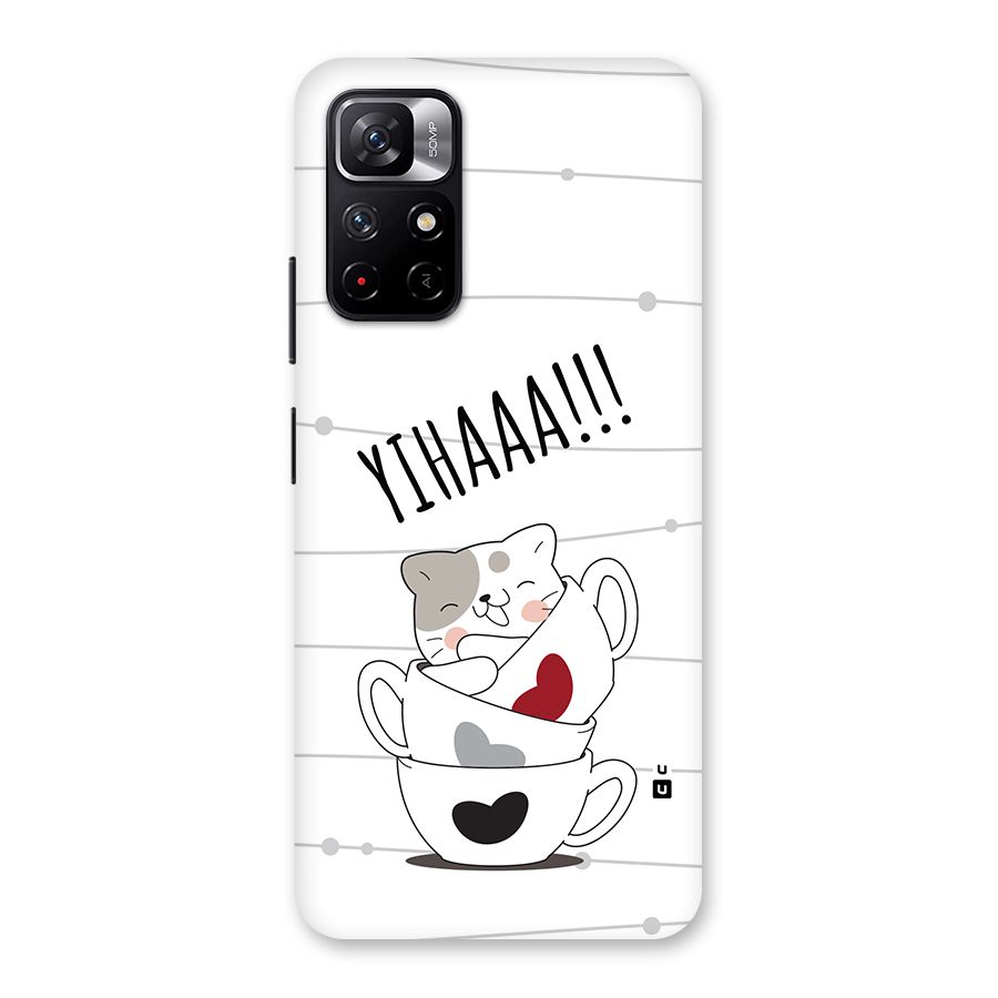 Cute Cat Cup Back Case for Redmi Note 11T 5G