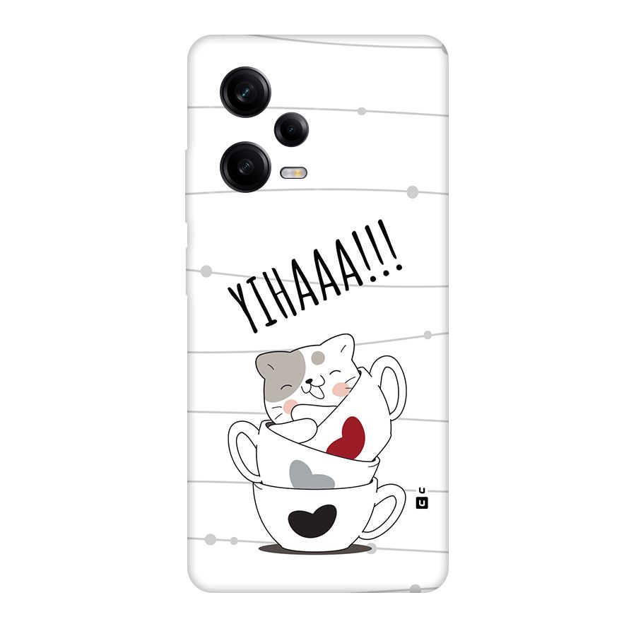 Cute Cat Cup Back Case for Redmi Note 12 Pro