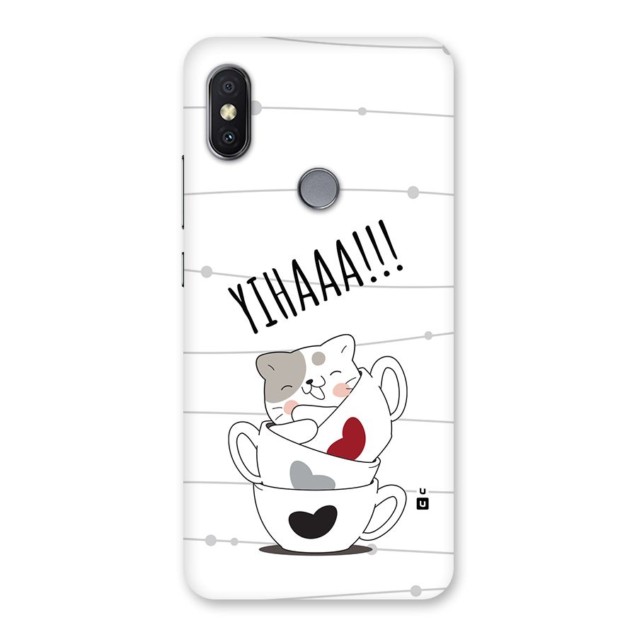 Cute Cat Cup Back Case for Redmi Y2
