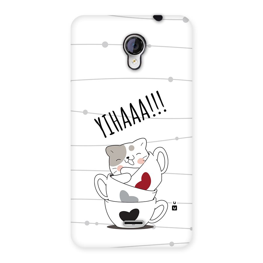 Cute Cat Cup Back Case for Unite 2 A106