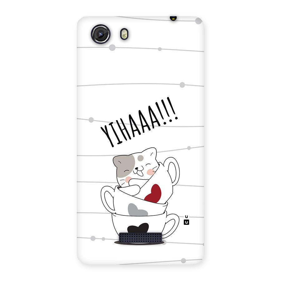 Cute Cat Cup Back Case for Unite 3