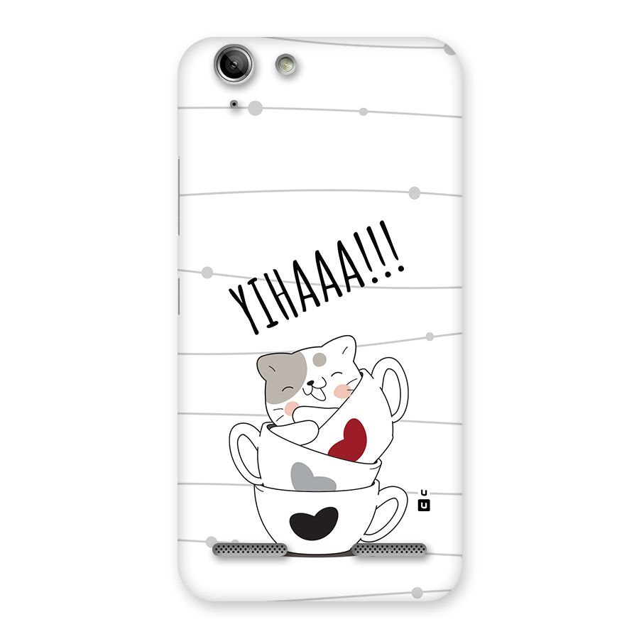 Cute Cat Cup Back Case for Vibe K5