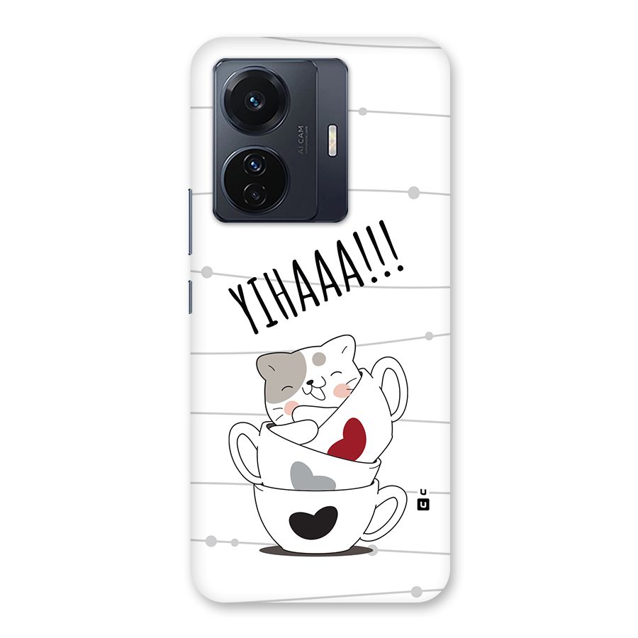 Cute Cat Cup Back Case for Vivo T1 Pro