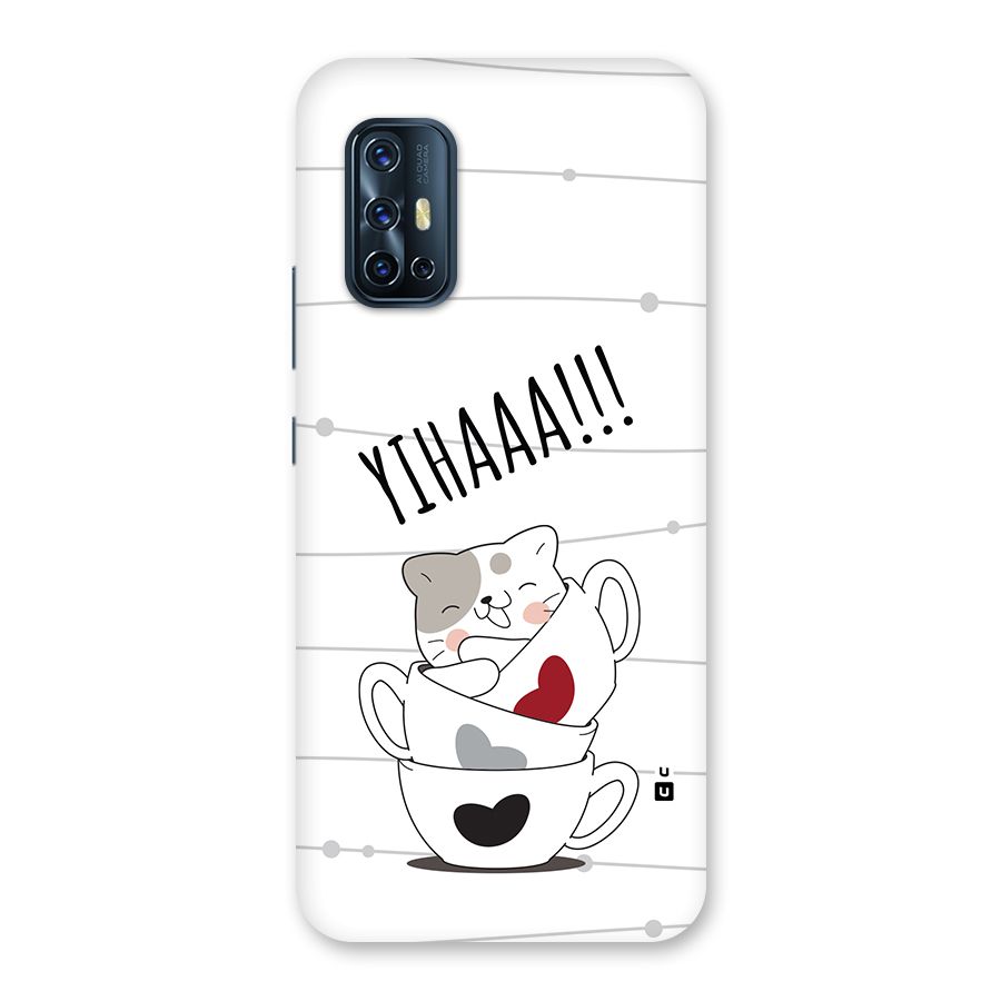 Cute Cat Cup Back Case for Vivo V17