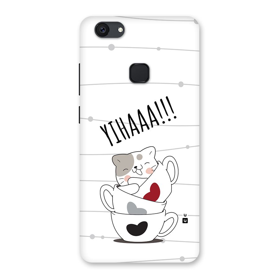 Cute Cat Cup Back Case for Vivo V7 Plus