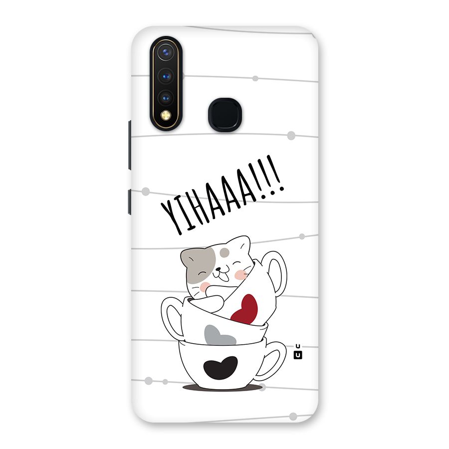 Cute Cat Cup Back Case for Vivo Y19