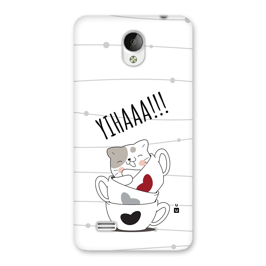 Cute Cat Cup Back Case for Vivo Y21