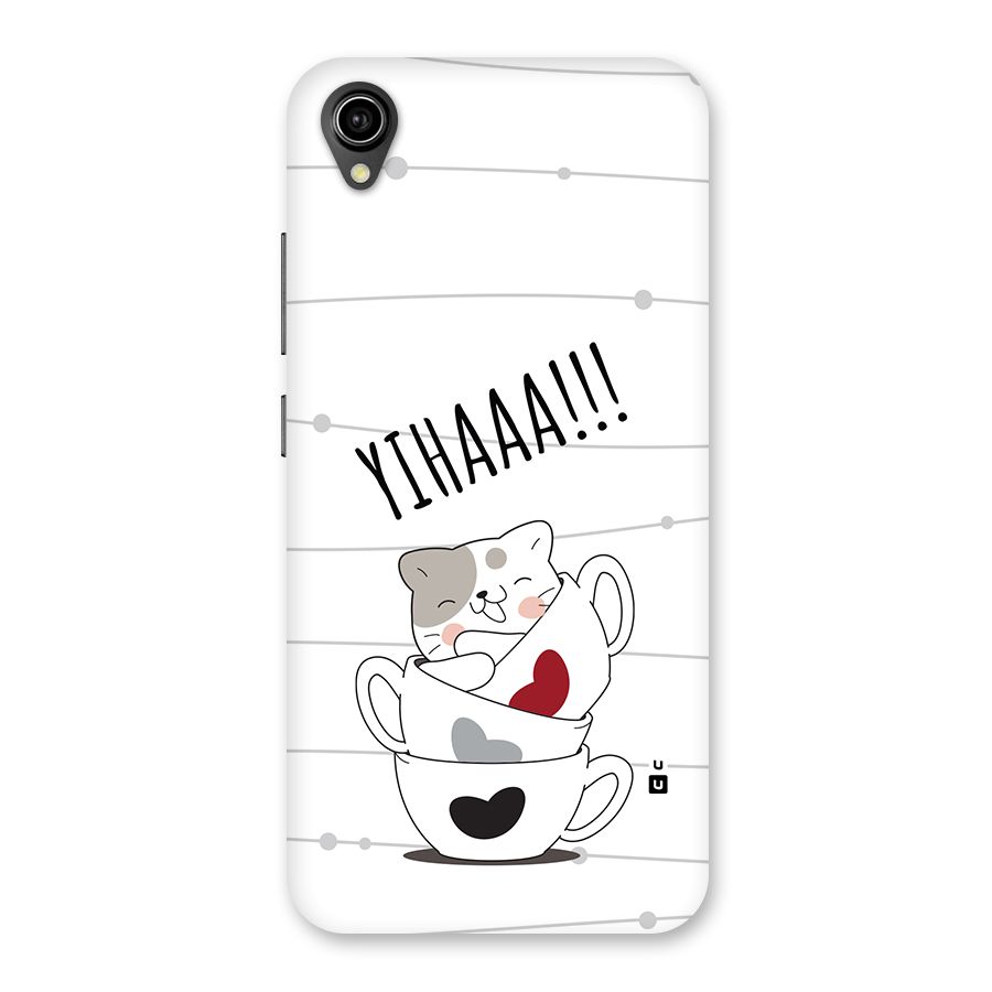 Cute Cat Cup Back Case for Vivo Y90