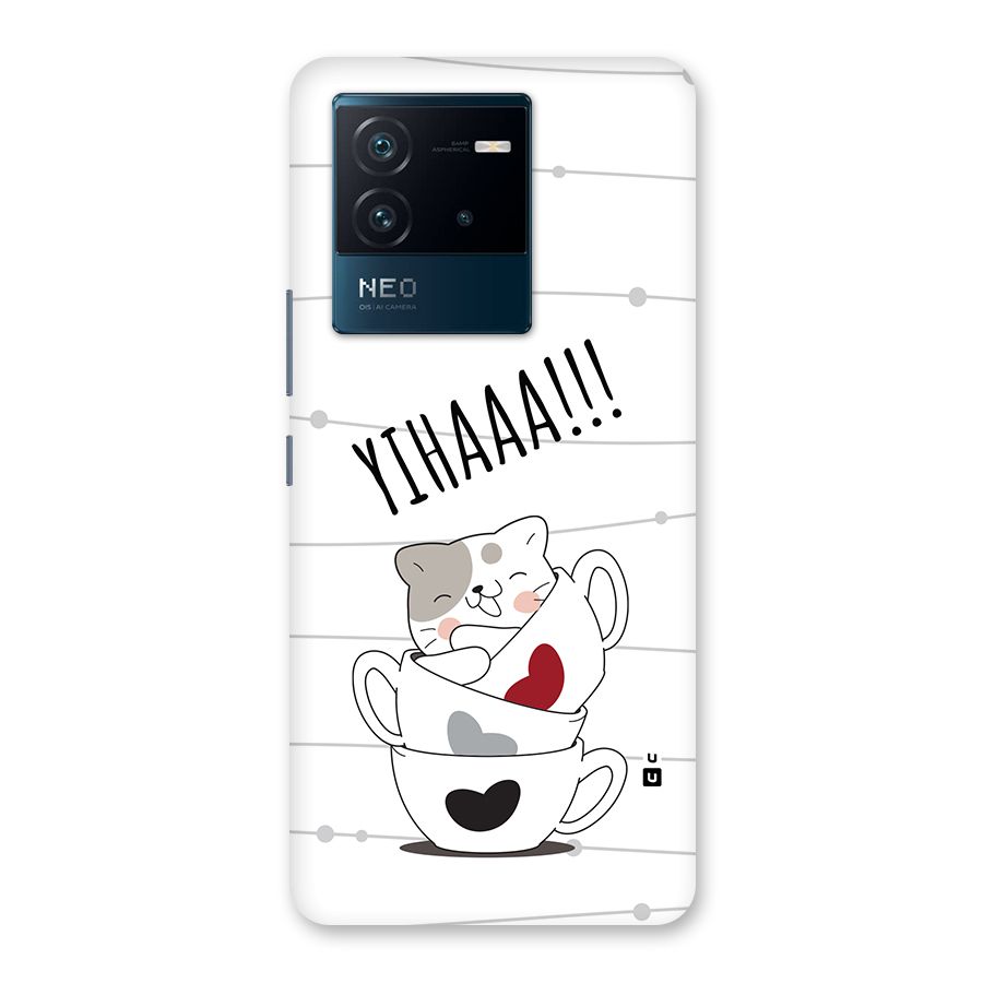 Cute Cat Cup Back Case for Vivo iQOO Neo 6 5G