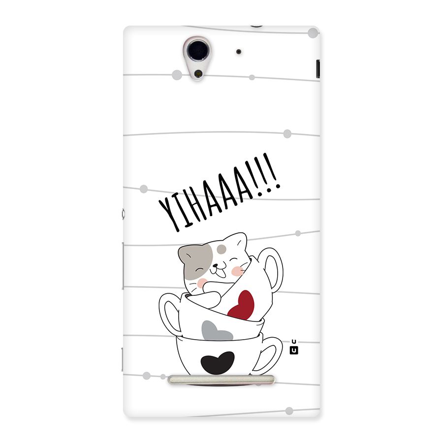 Cute Cat Cup Back Case for Xperia C3