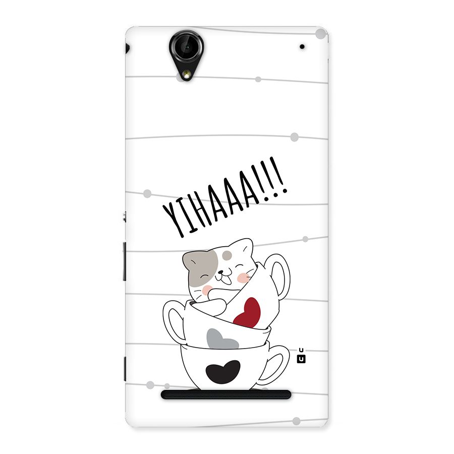Cute Cat Cup Back Case for Xperia T2