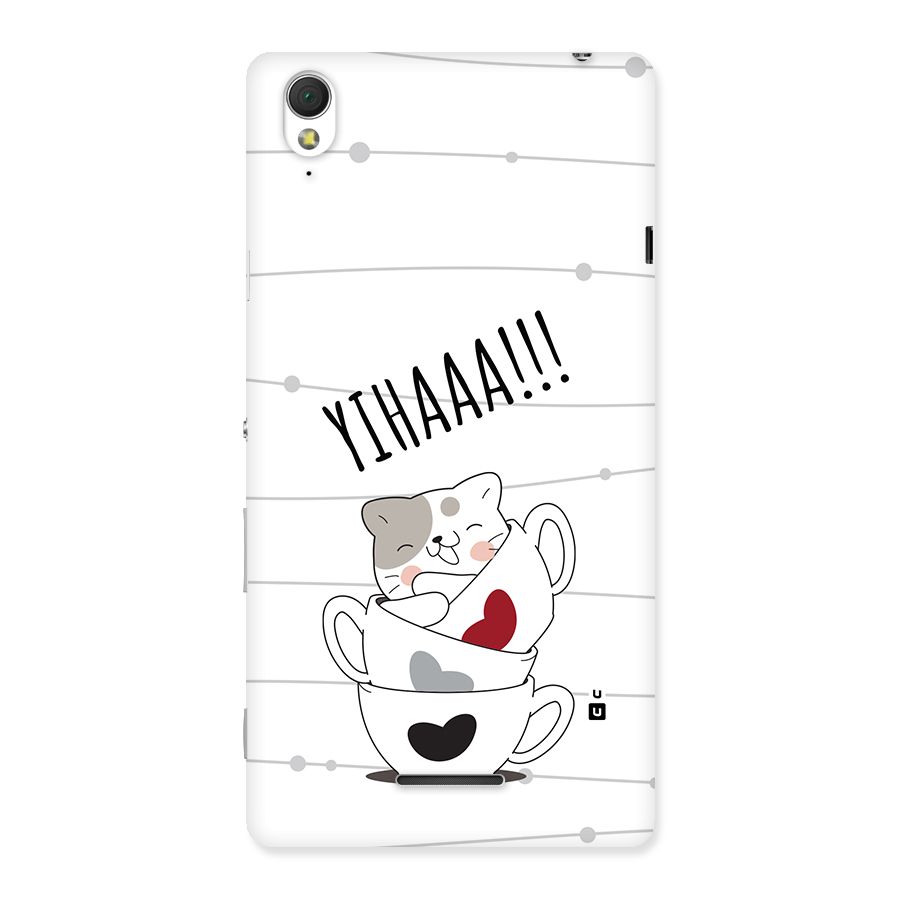 Cute Cat Cup Back Case for Xperia T3