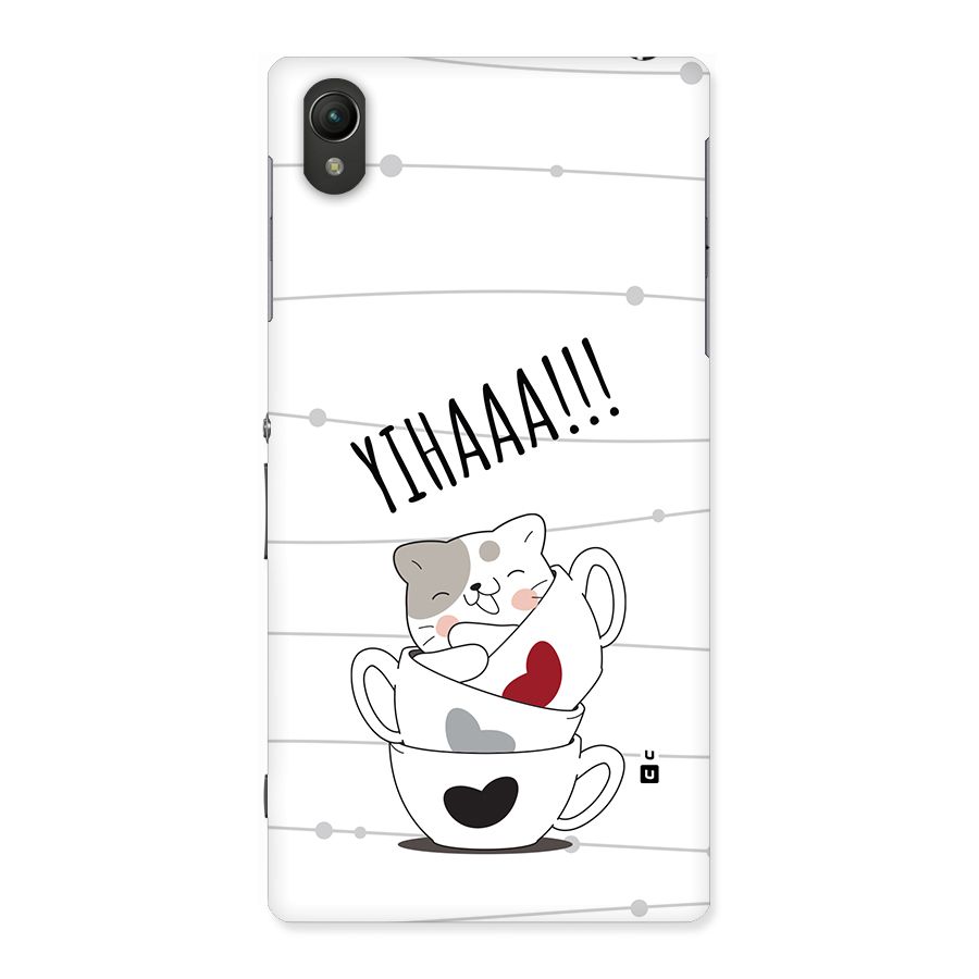 Cute Cat Cup Back Case for Xperia Z1