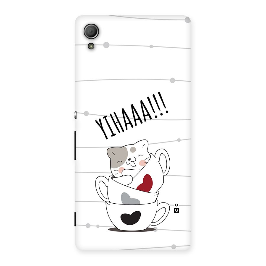 Cute Cat Cup Back Case for Xperia Z4