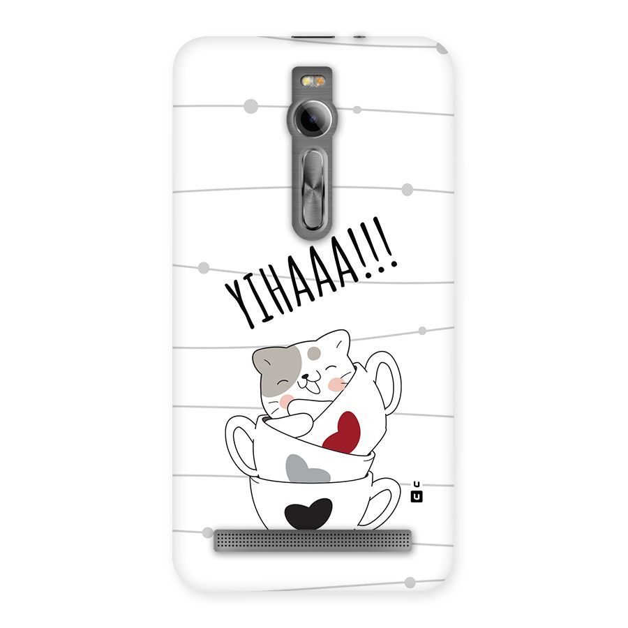 Cute Cat Cup Back Case for Zenfone 2
