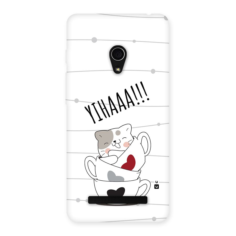 Cute Cat Cup Back Case for Zenfone 5