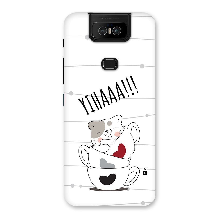 Cute Cat Cup Back Case for Zenfone 6z