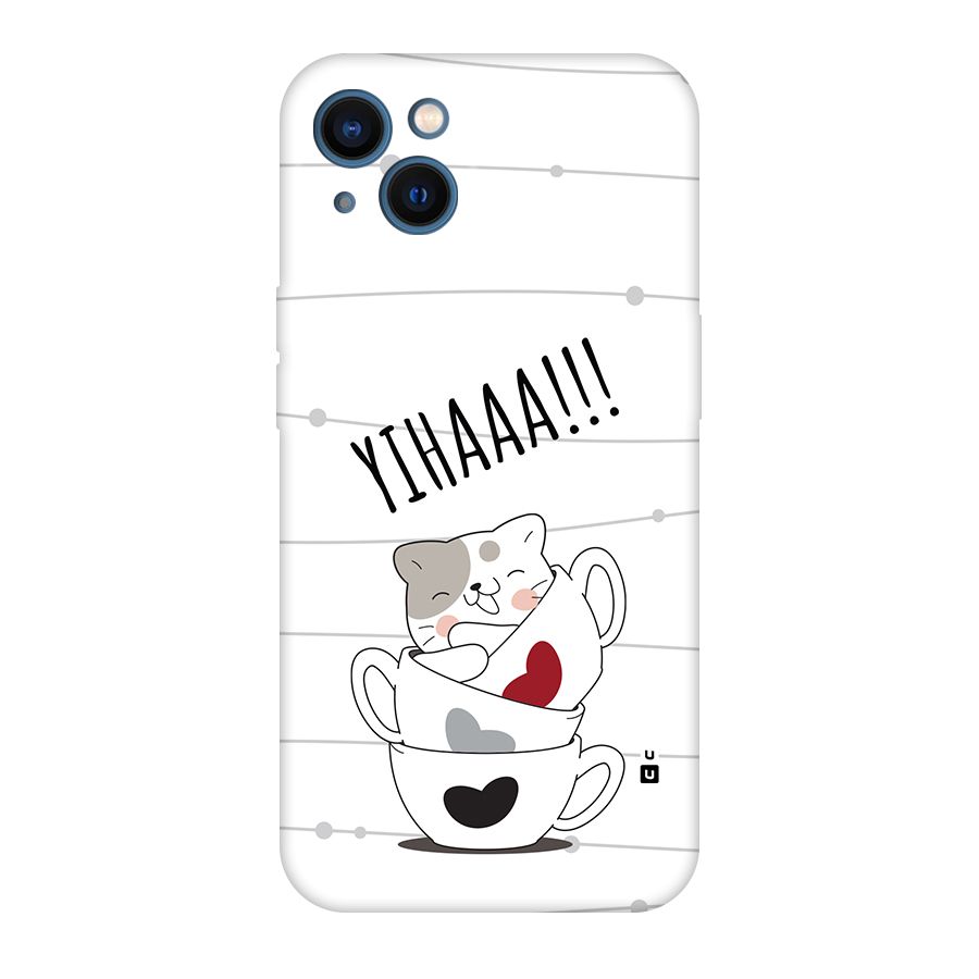 Cute Cat Cup Back Case for iPhone 13