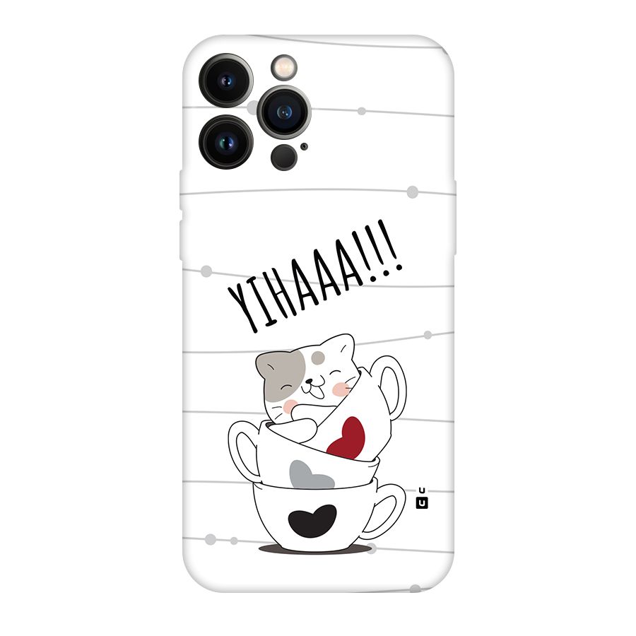 Cute Cat Cup Back Case for iPhone 13 Pro Max