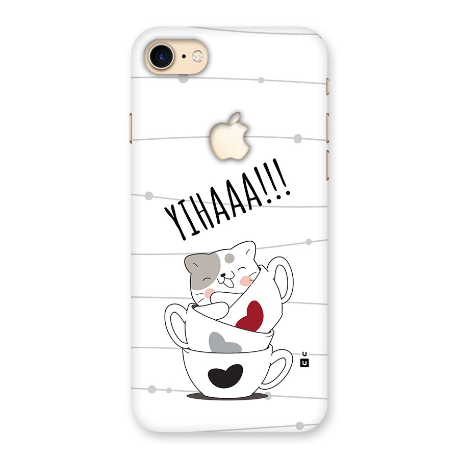 Cute Cat Cup Back Case for iPhone 7 Apple Cut