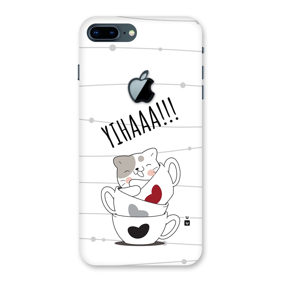 Cute Cat Cup Back Case for iPhone 7 Plus Apple Cut
